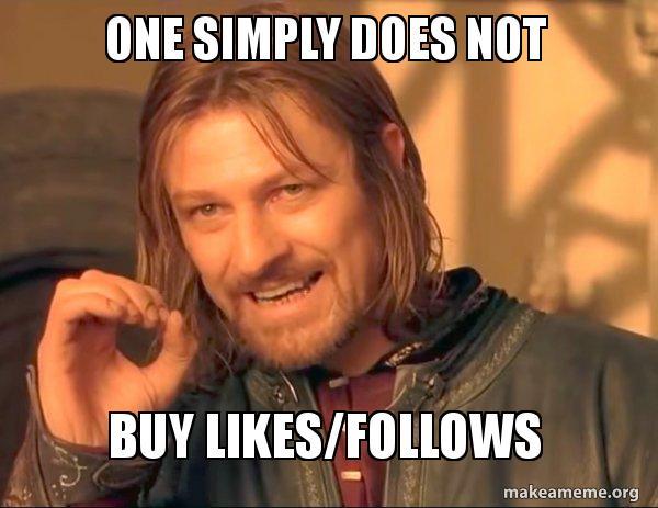 Sean Bean - don't buy likes/follows