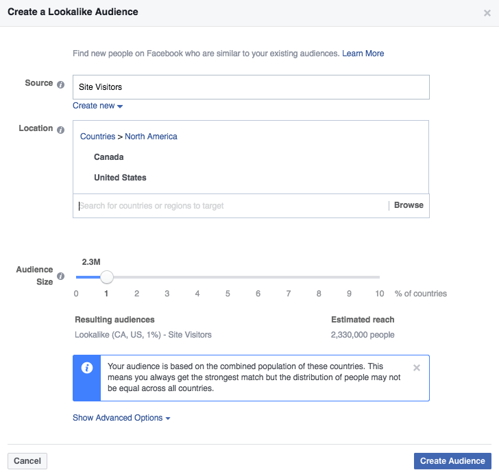 Facebook lookalike audience