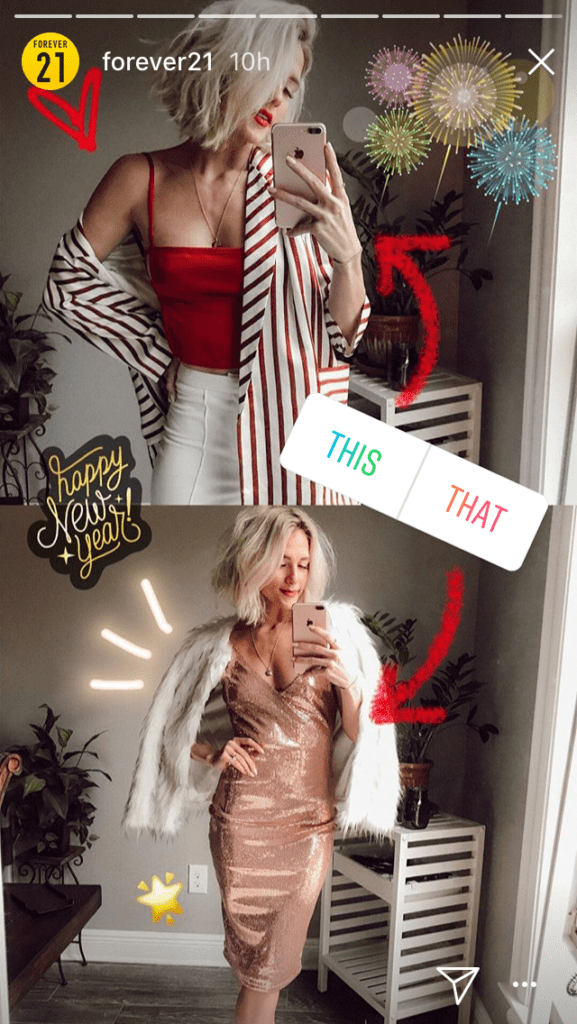 Instagram story poll example