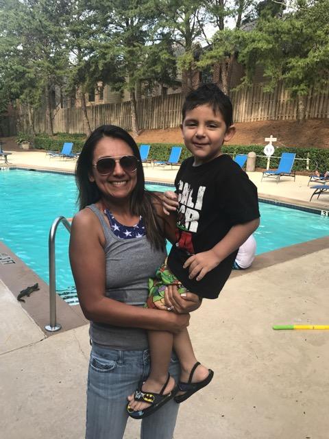 woman entrepreneur margarita eberline with son