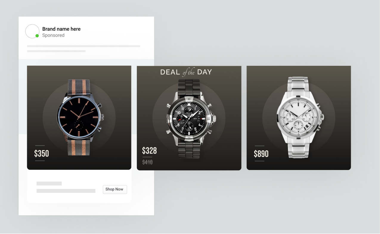 Catalog ad of watches highlighting the
