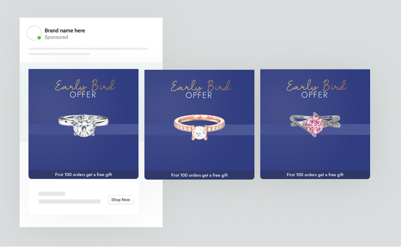 A catalog ad with a background-removed images that highlights an early-bird offer for the first 100 purchasers