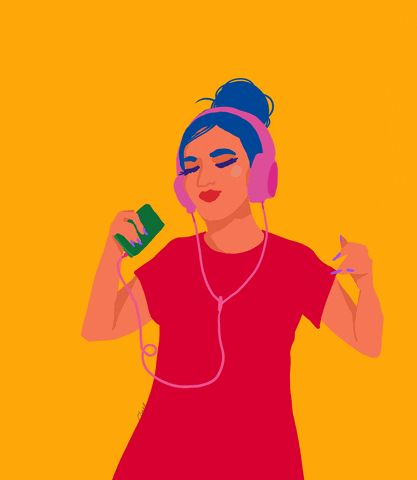 Girl with headphones