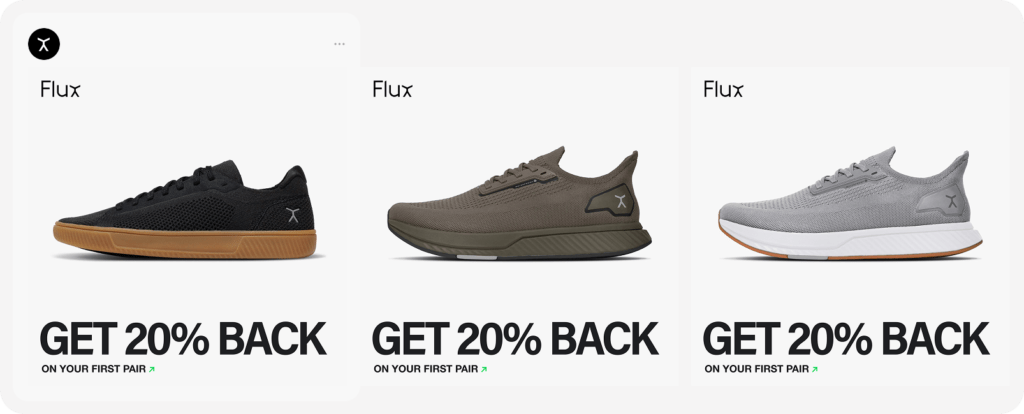 DPA ad created for Flux Footwear by Socioh